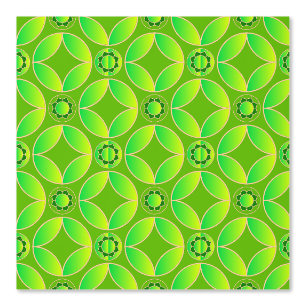 Papier Peint Motif Art déco - vert vif