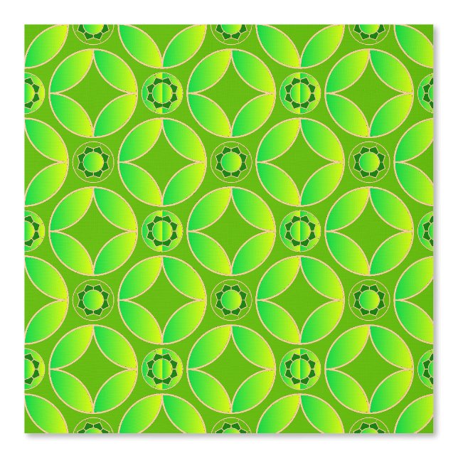Papier Peint Motif Art déco - vert vif (Recto)