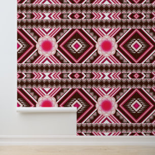 Papier Peint motif Aztec cool carrelé