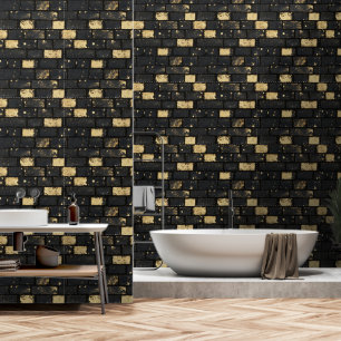 Papier Peint Motif Black Golden Brock