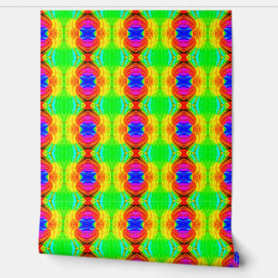 Papier Peint Motif bleu rouge vert