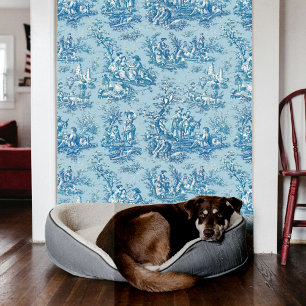 Papier Peint Motif Bleu Sarcelle Classique Élégant Vintage