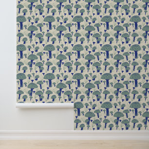 Papier Peint Motif bleu turquoise à main tiré
