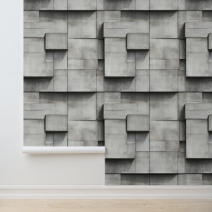 Papier Peint Motif Blocs en béton