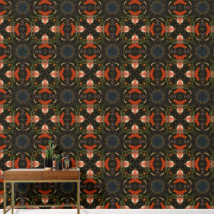 Papier Peint Motif botanique Art déco sombre et moody