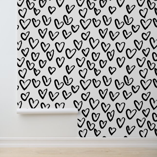 Papier Peint Motif cardiaque de peinture AVC (Application)