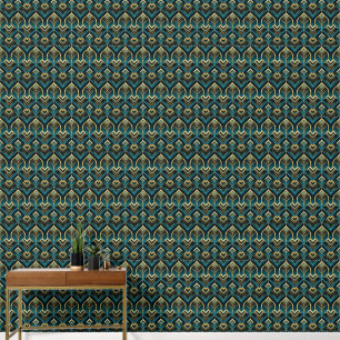 Papier Peint Motif carrelé art déco