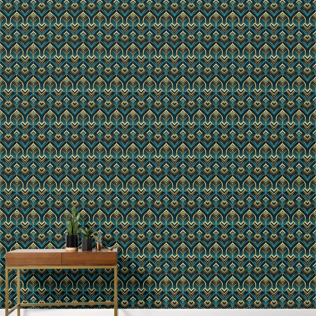 Papier Peint Motif carrelé art déco (Couloir)