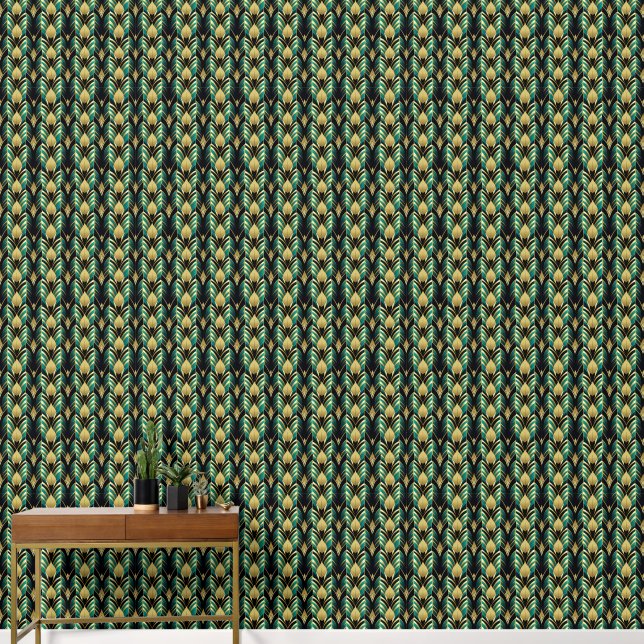 Papier Peint Motif carrelé art déco (Couloir)
