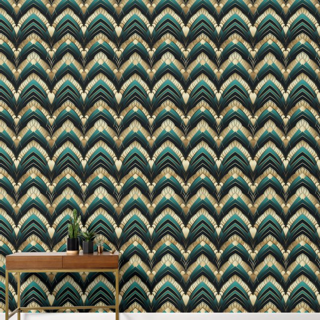Papier Peint Motif carrelé art déco (Couloir)