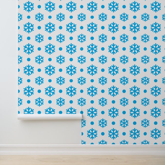 Papier Peint Motif carrelé bleu rose (Application)