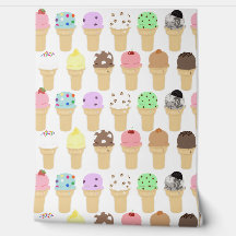Papier Peint Motif Cône de Glace