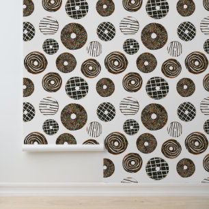 Papier Peint motif cool en beignet