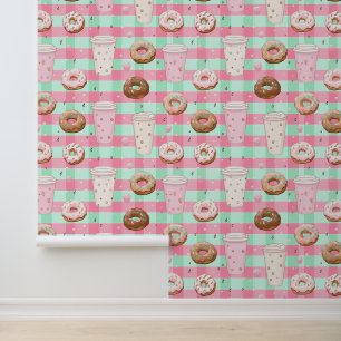 Papier Peint motif cool en beignet