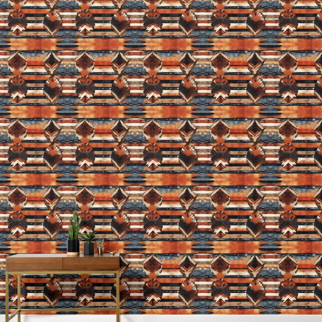 Papier Peint motif cool occidental carrelé (Couloir)
