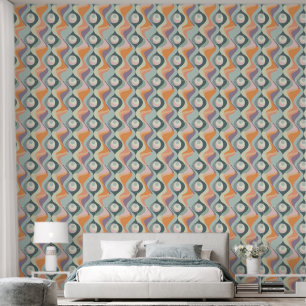 Papier Peint motif cool rétro carrelé