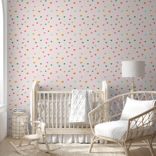 Papier peint Motif couleur coeur
