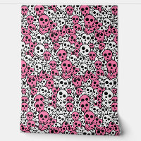 Motif crâne gothique rose Imprimer