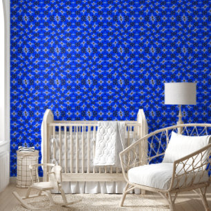 Papier Peint Motif d'anémone du Jardin bleu
