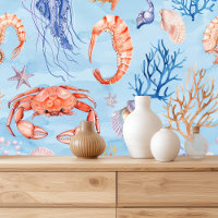 Motif d'aquarelle nautique : Coral Reef Delties