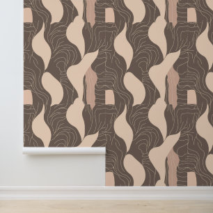 Papier Peint Motif d'art Abstrait de la ligne de flux de tonali