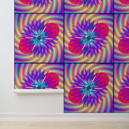 Papier Peint Motif d'art de mandala arc-en-ciel abstrait