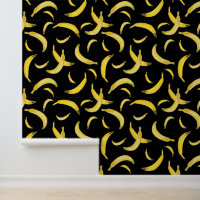 Motif de banane tropicale sur noir
