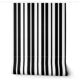 Papier Peint Motif de bandes verticales en noir blanc