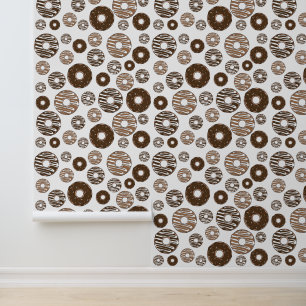 Papier Peint Motif de beignes, beignets de chocolat, beignets d