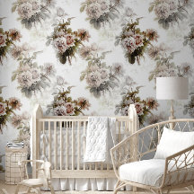 Motif de bouquet rose gris rose douce à l'ancienne
