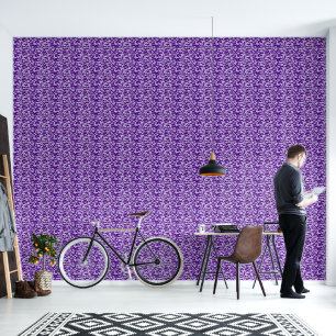 Papier Peint Motif de camouflage violet vibrant