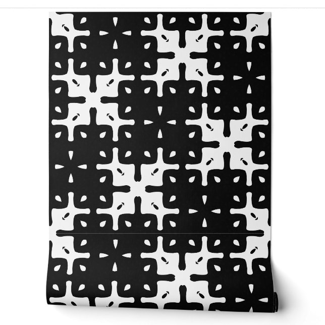 Papier Peint Motif de carreaux Abstraits foncés (Déroulement)