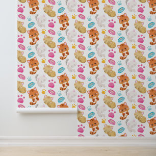 Papier Peint Motif De Chats, Chats Mignons, Kitty, Chatons, Paw