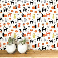 Motif de chats d'Halloween
