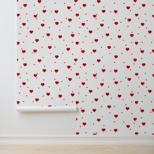 Papier Peint Motif de coeur des Valenties rouges