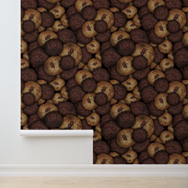 Papier Peint Motif de cookies à puces de chocolat (Application)