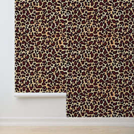 Papier Peint Motif de crème Brown de peau de léopard -