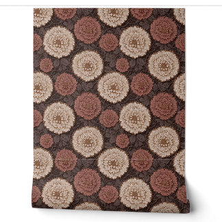 Papier Peint Motif de dentelle florale au crochet Earthtone