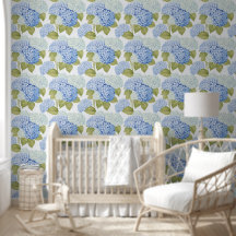 Motif de fleurs d'hydrangea bleues élégantes 
