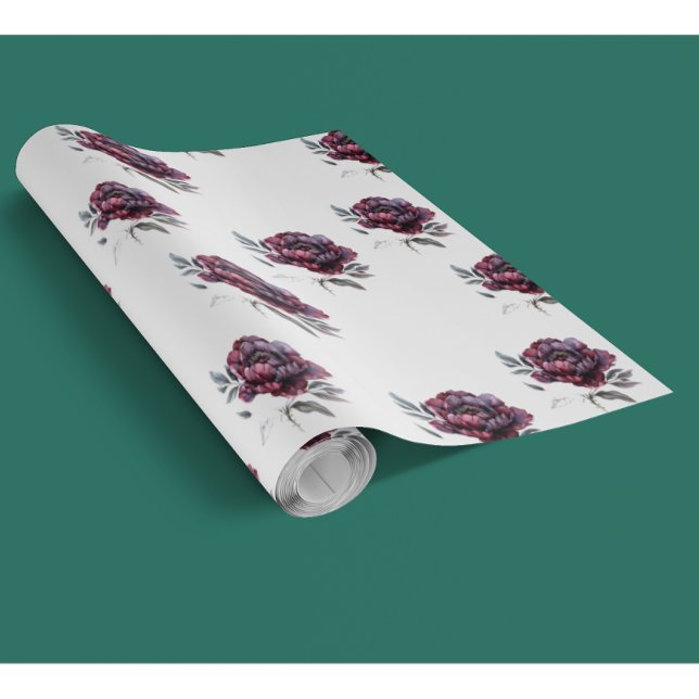 Papier Peint Motif de fleurs gothiques blanches et roses (Créateur téléchargé)