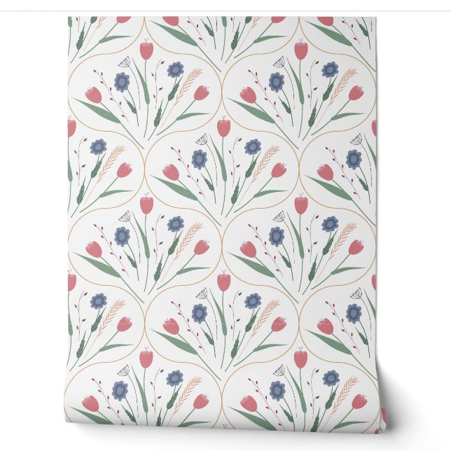 Papier Peint motif de fleurs mignonnes (Déroulement)