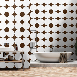 Papier Peint Motif de fleurs rétro des années 70