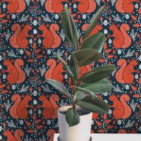 Motif de forêt boisée de l'écureuil