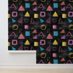 Papier peint motif de géométrie pour les écoles