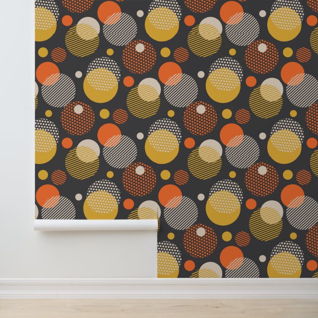 Papier Peint Motif de la bande de points Polka (Application)