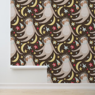 Papier Peint Motif de l'astronaute Sloth