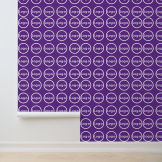 Papier Peint Motif de logo personnalisable sur Arrière - plan v