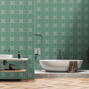 Papier Peint Motif de noeud céleste vert