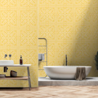 Motif de noeud celtique jaune