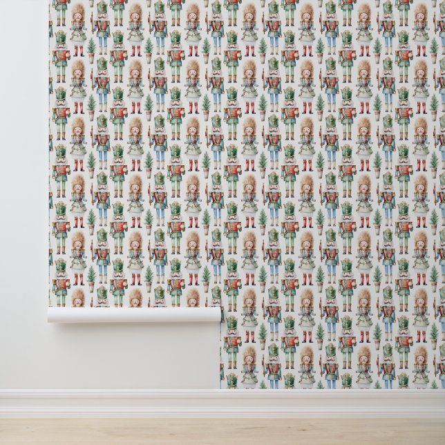 Papier Peint Motif de noisette de Noël carrelé (Application)